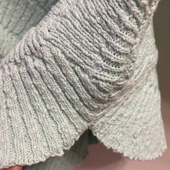 Sale NWT Anthropologie sheer long sleeve V neck Sweater ⭐️ - Picture 5 of 7